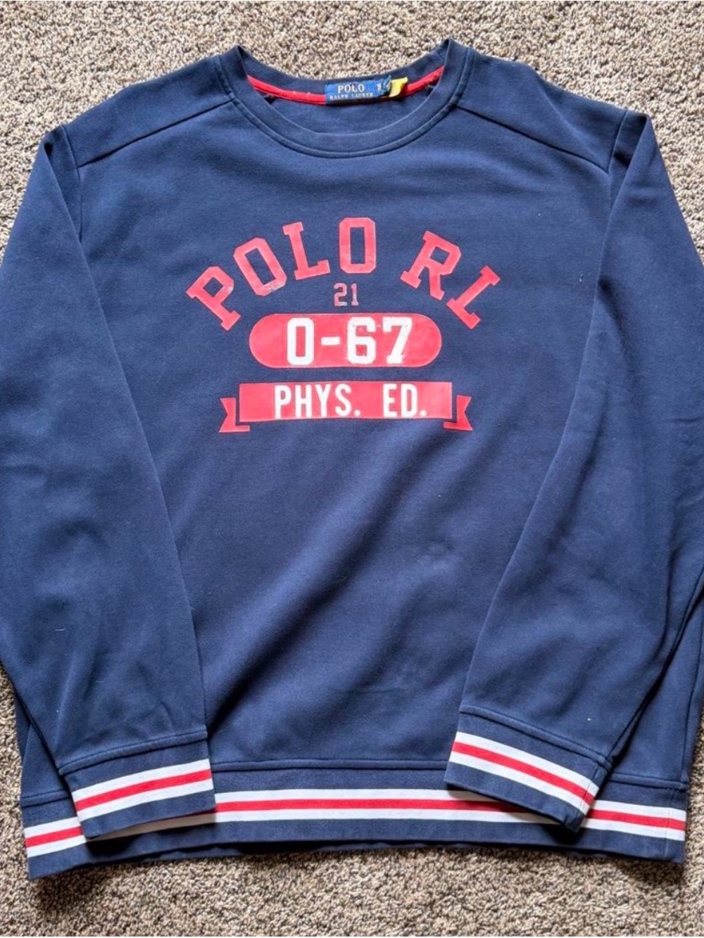 POLO RALPH LAUREN 0-67 Phys. Ed. Crewneck Sweatshirt Men’s XL